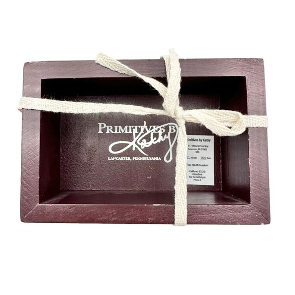 Primitives by Kathy 'Never Stop Exploring' Box Sign & Orange Socks Set NWT - Picture 8 of 10